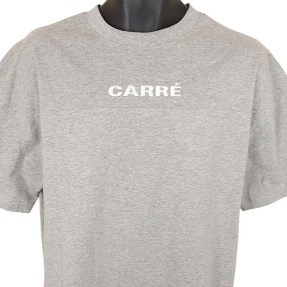 Carré Grid Iron Shirt Mens Size Small Gray OVERSIZED Fit Streetwear